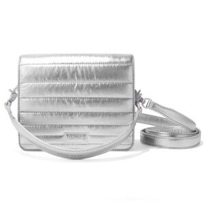 Dagne Dover Silver Puff Crossbody Bag